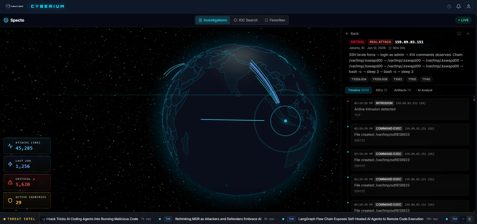 Cyberium operator screen